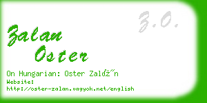 zalan oster business card